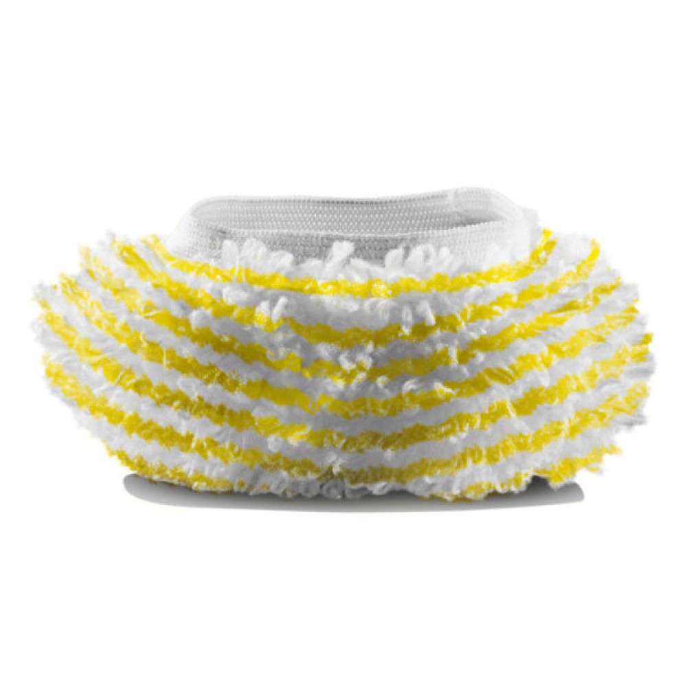 Karcher Steam Cleaner Large Round Brush Microfibre Cover Set - SC1 SC2 SC3 SC4 SC5 SG4/2 SG4/4 | 2.863-345.0